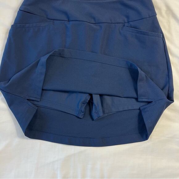 Adidas Women's Golf Star Plon Mini Skirt Small Navy With Shorts and Pockets - Picture 6 of 8